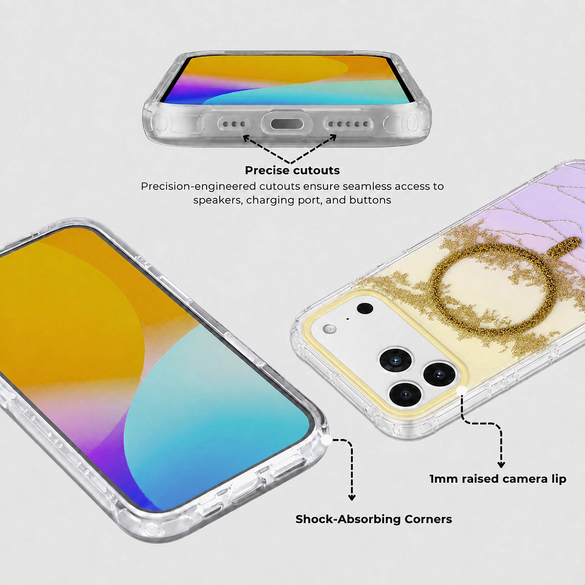 Gilded Gradient Clear MagSafe Phone Case