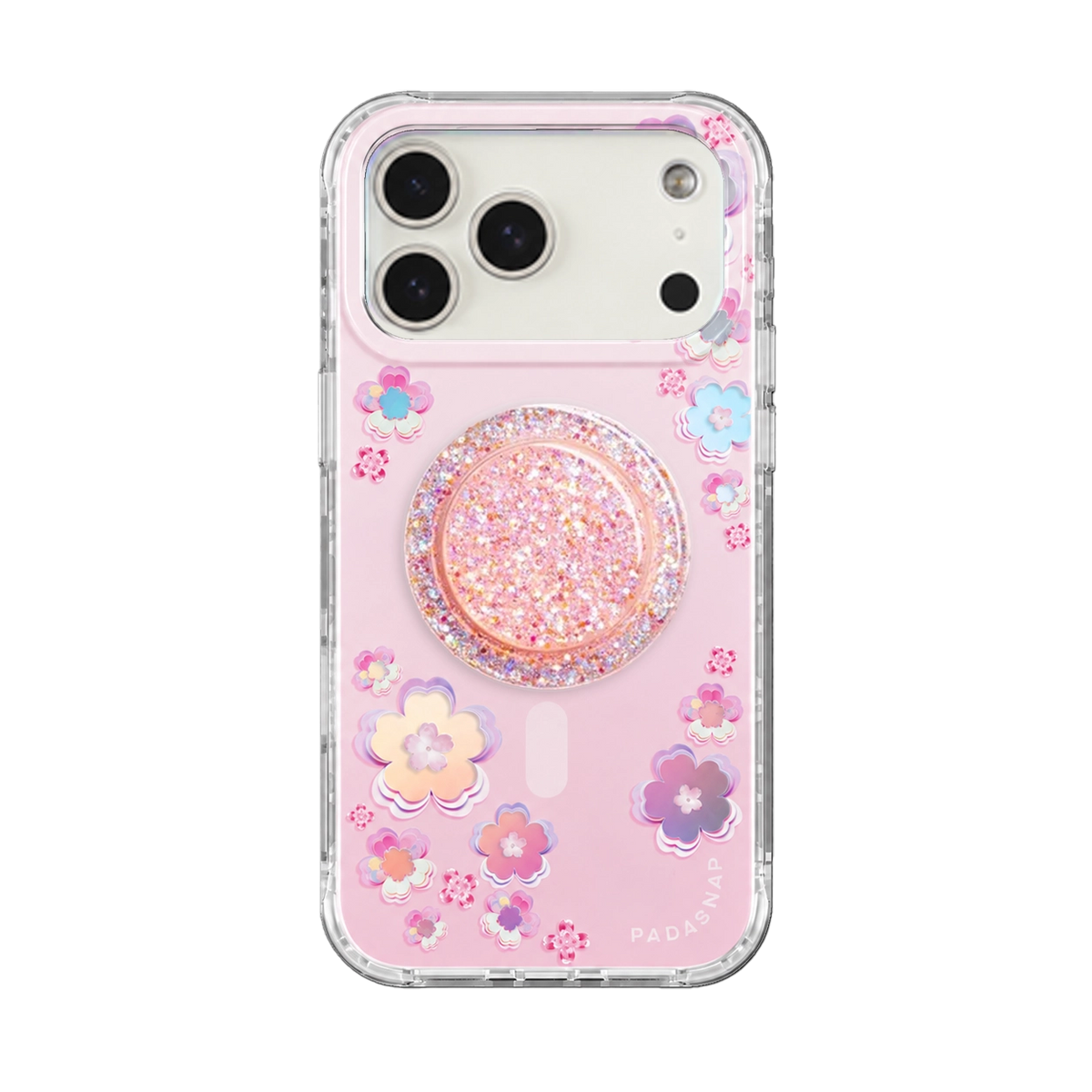 Iridescent Holo-Sakura MagSafe Phone Case Grip Set