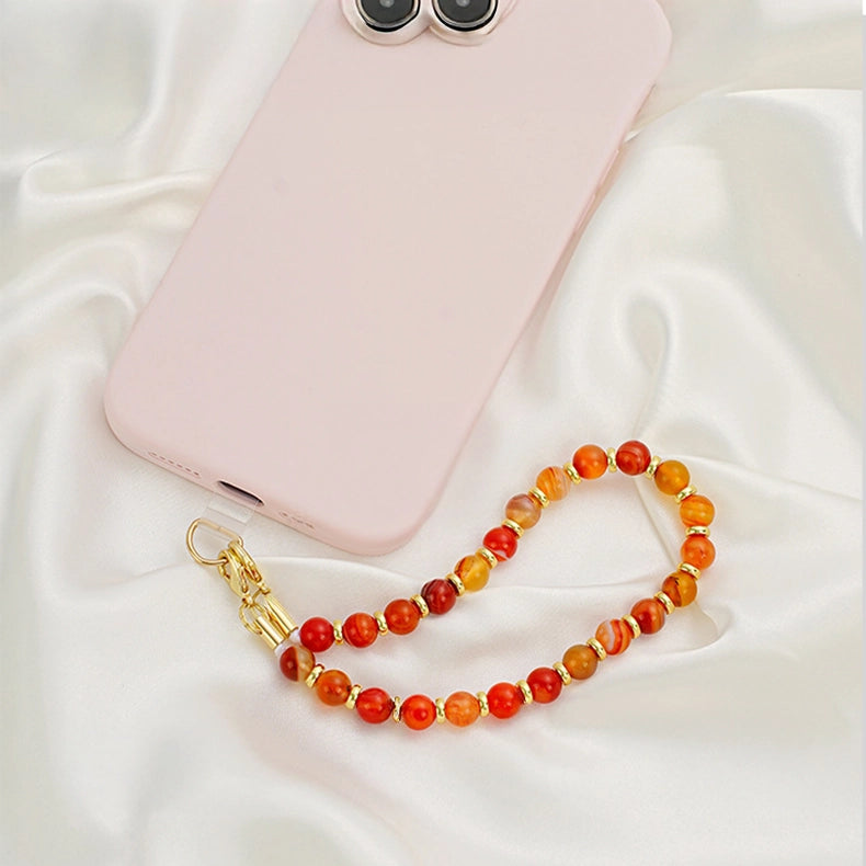 Natural Gemstone Beaded Phone Charms