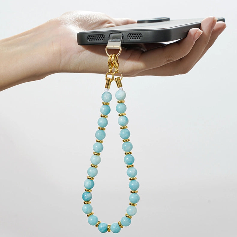 Natural Gemstone Beaded Phone Charms