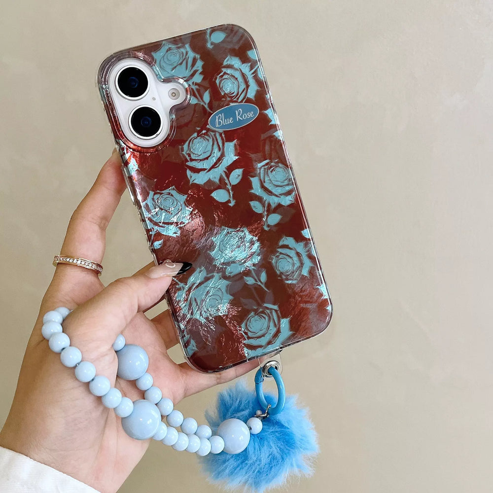 Blue Rose Phone Case Charms Set