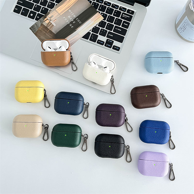 Lychee Leather Airpods Case