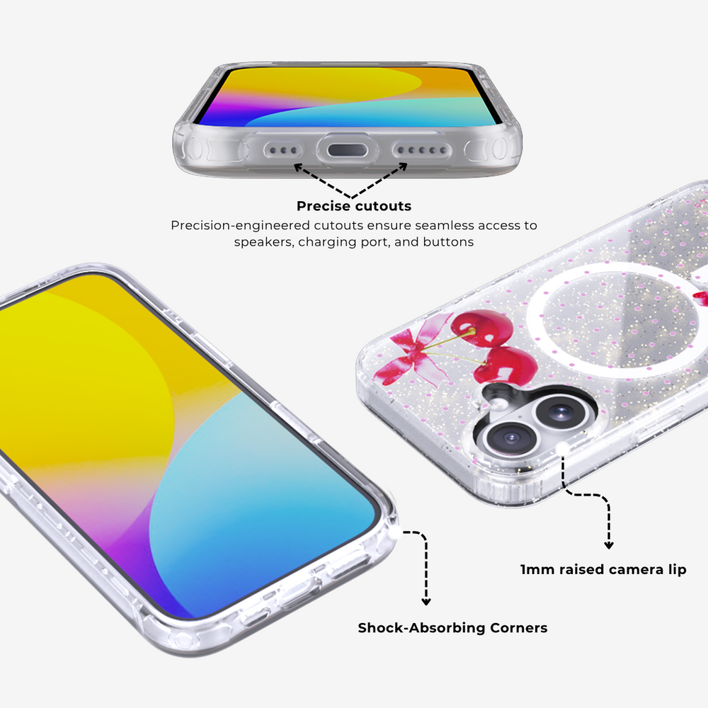 Cherry Ribbon | MagSafe Phone Case