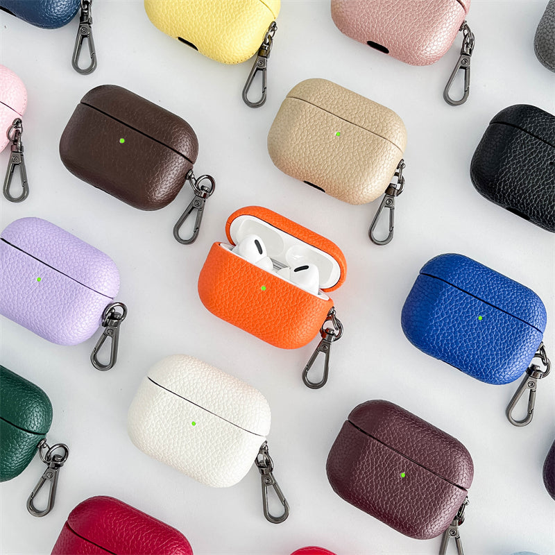 Lychee Leather Airpods Case