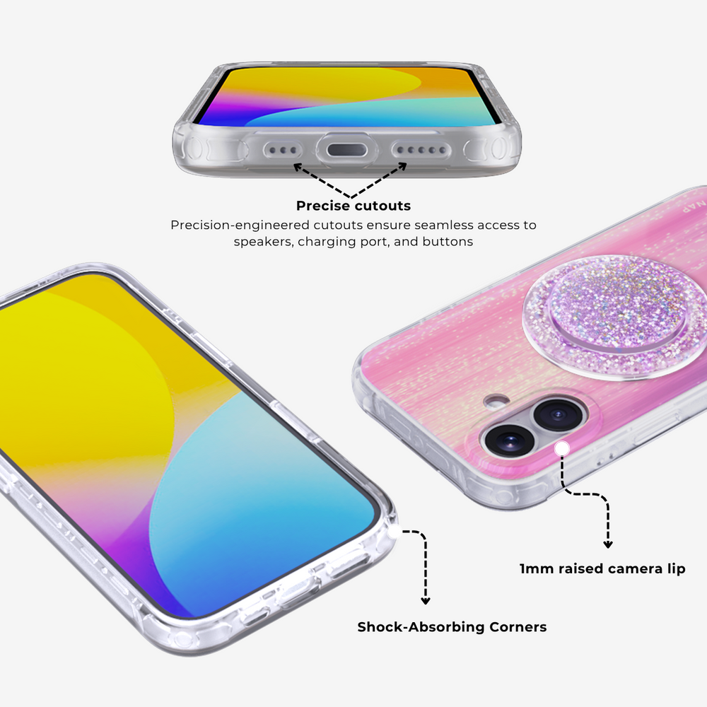 Radiant hues | Orange MagSafe Phone Case Grip Set
