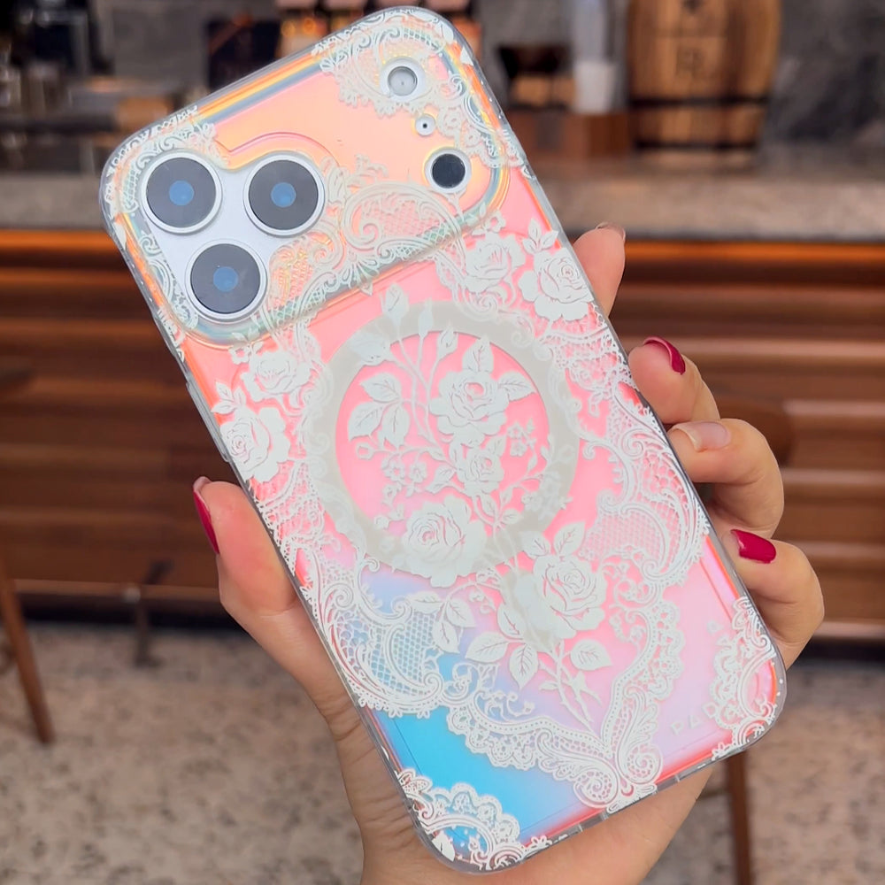 Gilded Rose Weave MagSafe Phone Case Grip Set