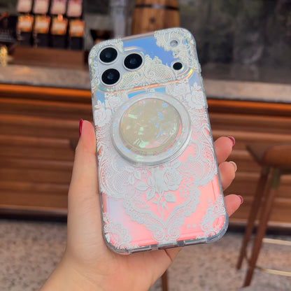 Gilded Rose Weave MagSafe Phone Case Grip Set