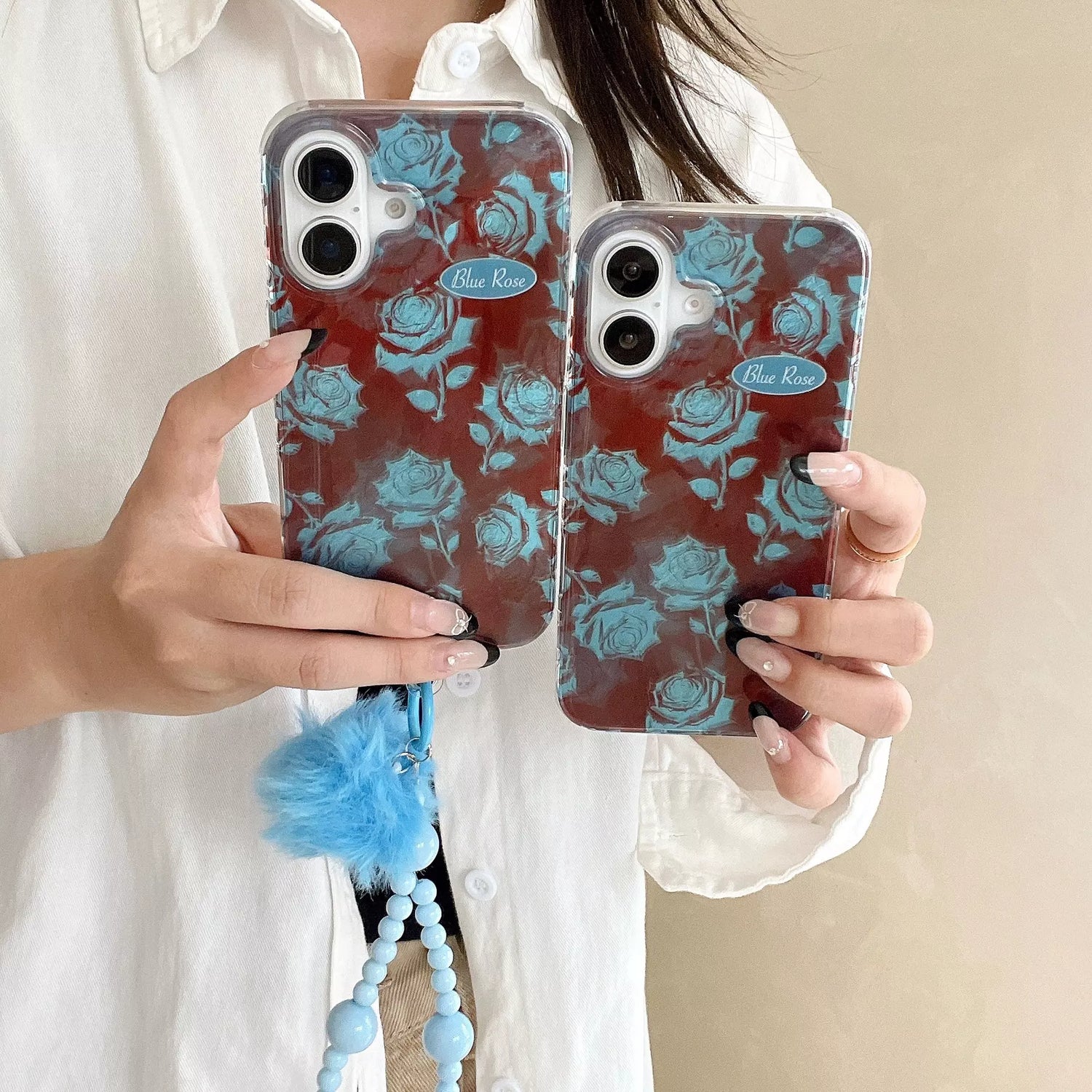 Blue Rose Phone Case Charms Set