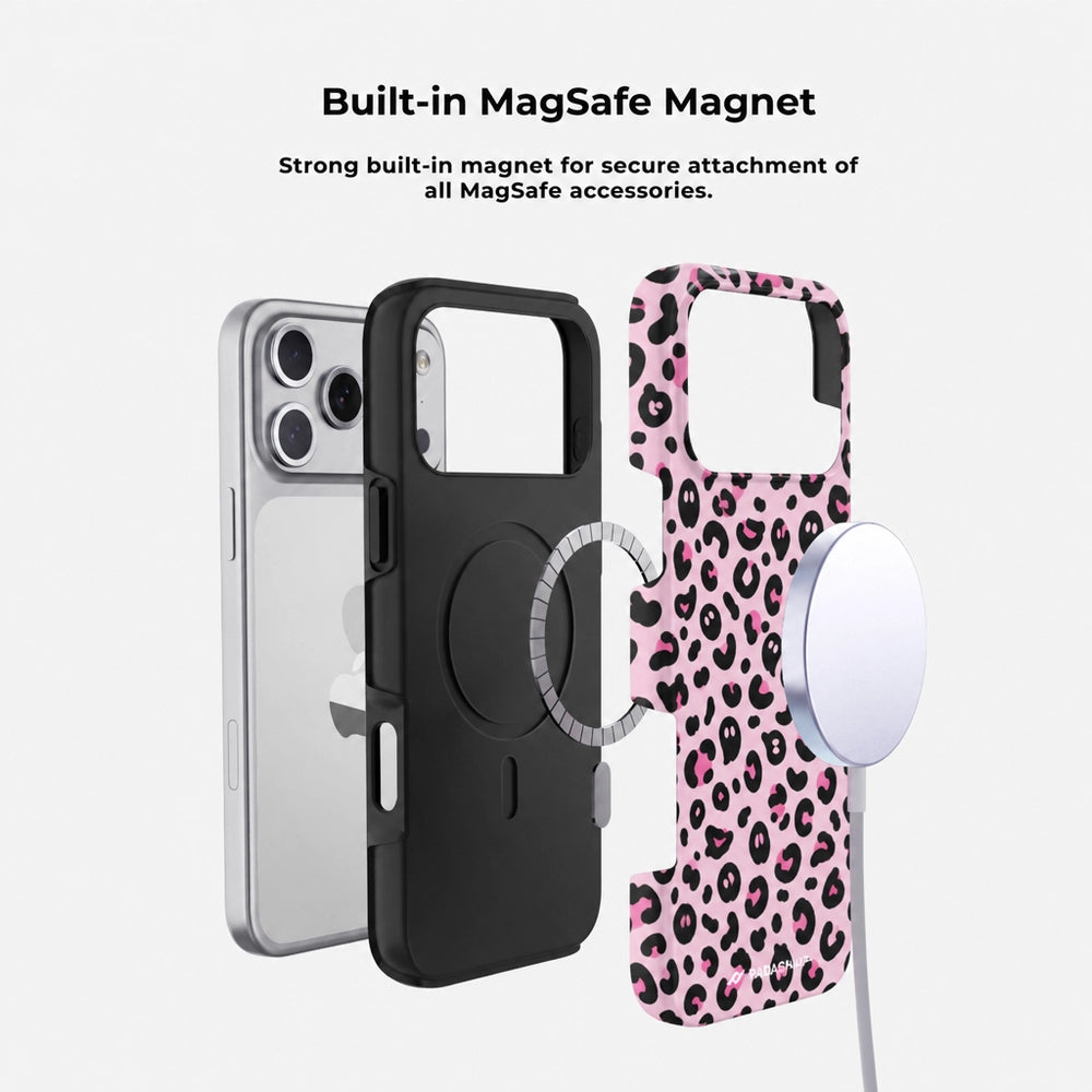 Ghosty Leopard MagSafe Phone Case Grip Set
