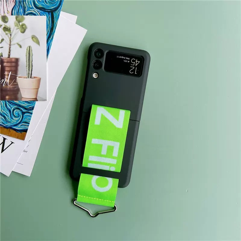 Color Block | Phone Case Wrist Strap Set For Galaxy Z Flip Series