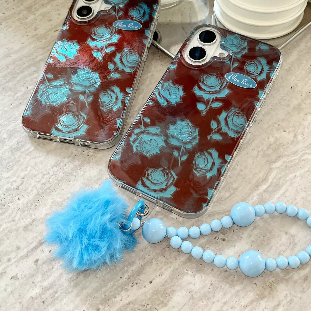 Blue Rose Phone Case Charms Set