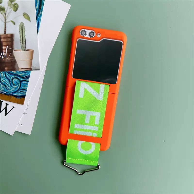 Color Block | Phone Case Wrist Strap Set For Galaxy Z Flip Series