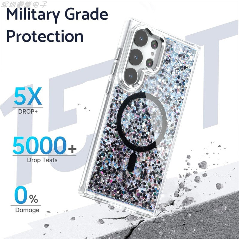 Glitter | MagSafe Phone Case With Removable Corners For Samsung