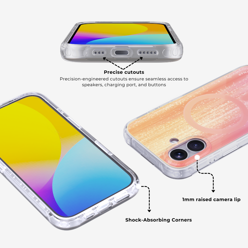 Radiant hues | Orange MagSafe Phone Case Grip Set