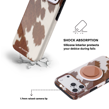 Cow Print MagSafe Phone Case Grip Set