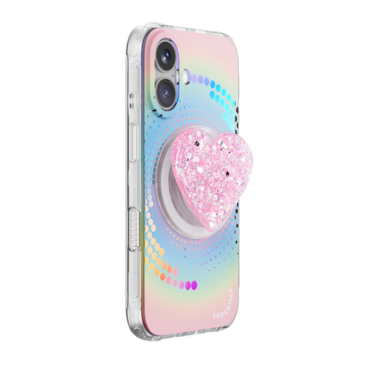 Rainbow Wave Heart MagSafe Phone Case Grip Set