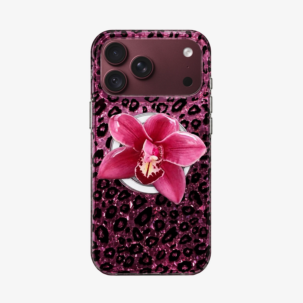 Glitter Leopard MagSafe Phone Case Grip Set