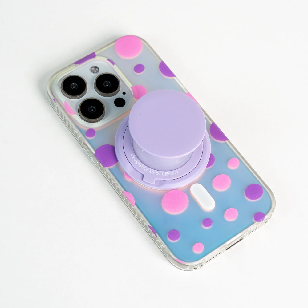 Opalescent Polka Dot | Lemon MagSafe Phone Case Grip Set