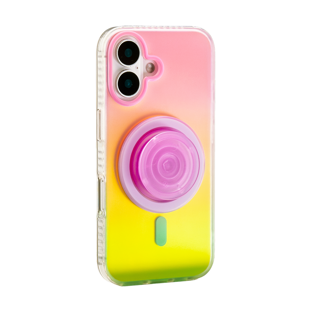 Neon Vibes｜Gradient Yellow Frosted MagSafe Phone Case Grip Set
