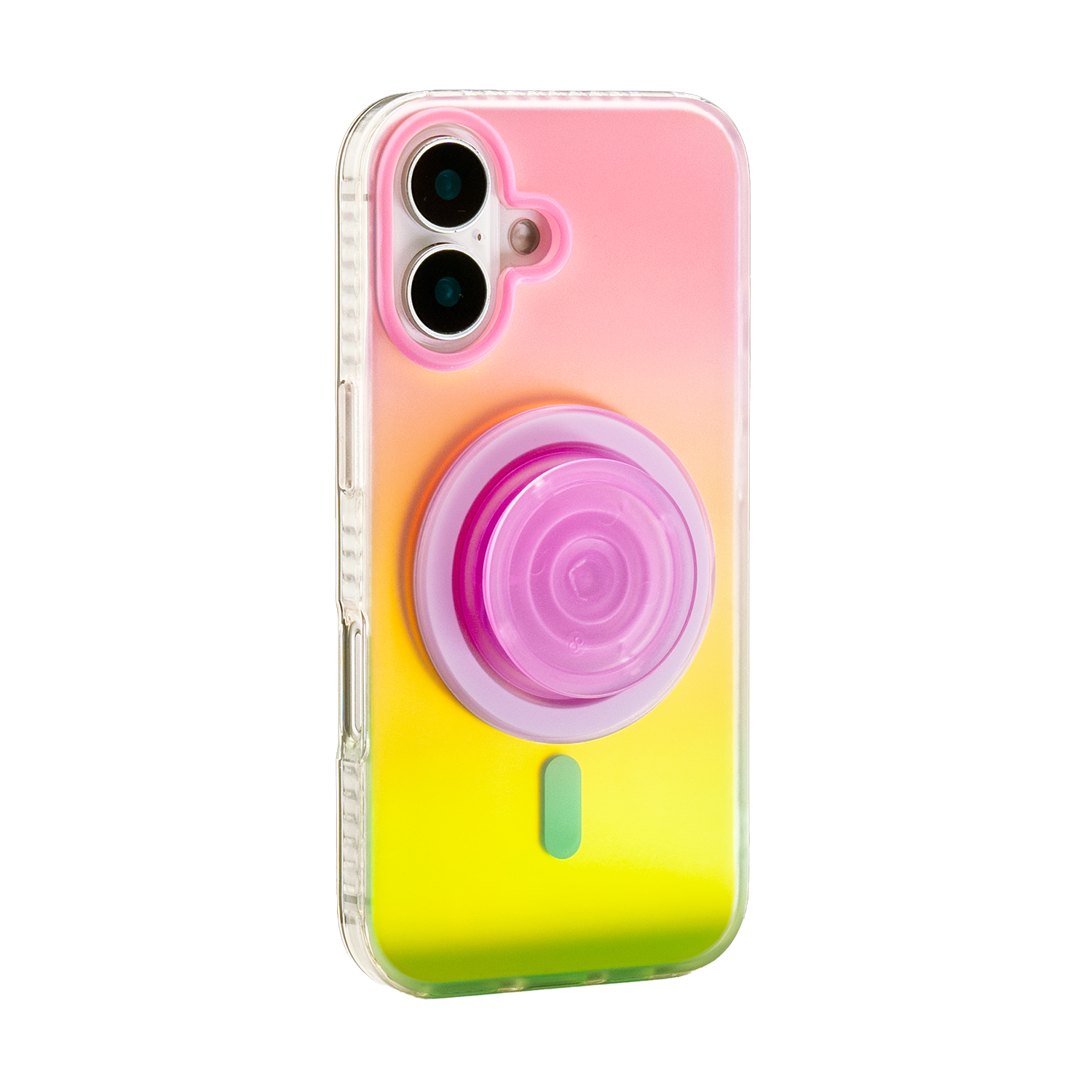 Neon Vibes｜Gradient Yellow Frosted MagSafe Phone Case Grip Set