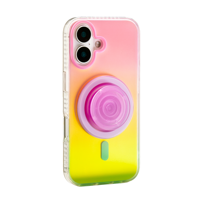 Neon Vibes｜Gradient Yellow Frosted MagSafe Phone Case Grip Set