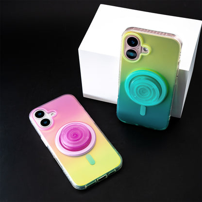 Neon Vibes｜Gradient Yellow Frosted MagSafe Phone Case Grip Set