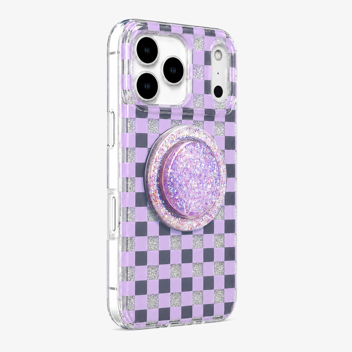 Glitter Chessboard MagSafe Phone Case Grip Set
