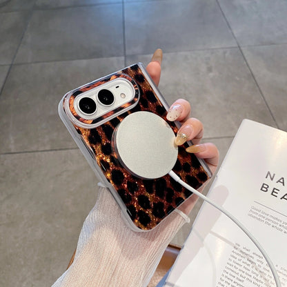 Glitter Leopard MagSafe Phone Case