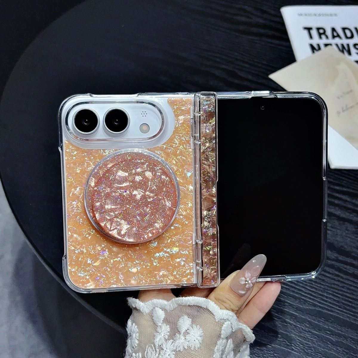 Opal Crush MagSafe Phone Case Grip Set-Pink