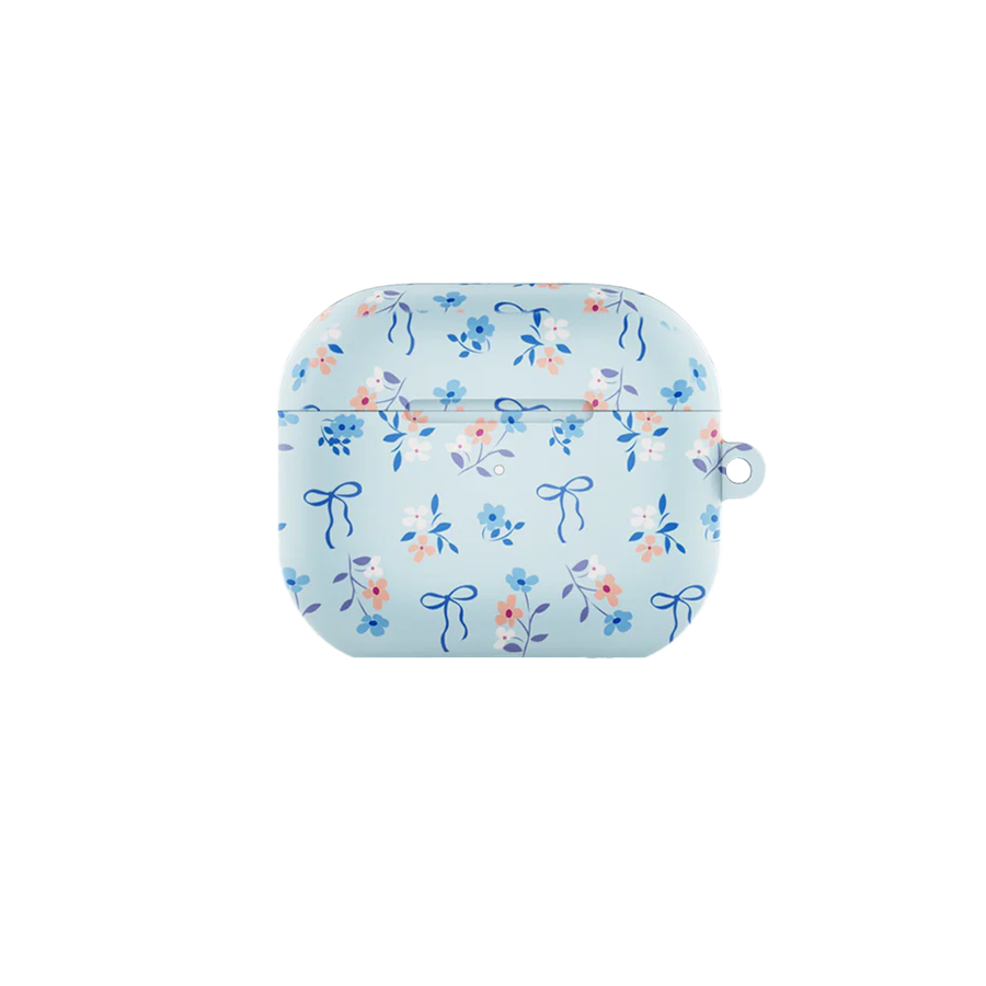 Blue Bloom Airpods Case