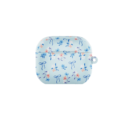 Blue Bloom Airpods Case