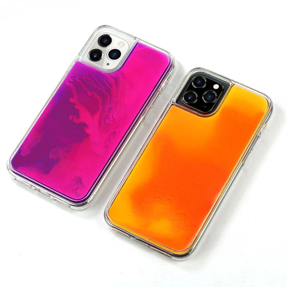 Flowing Neon Sand Liquid Luminous Phone Case