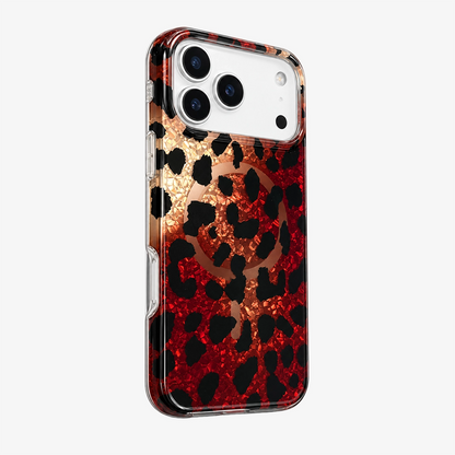 Glitter Leopard MagSafe Phone Case-Brown
