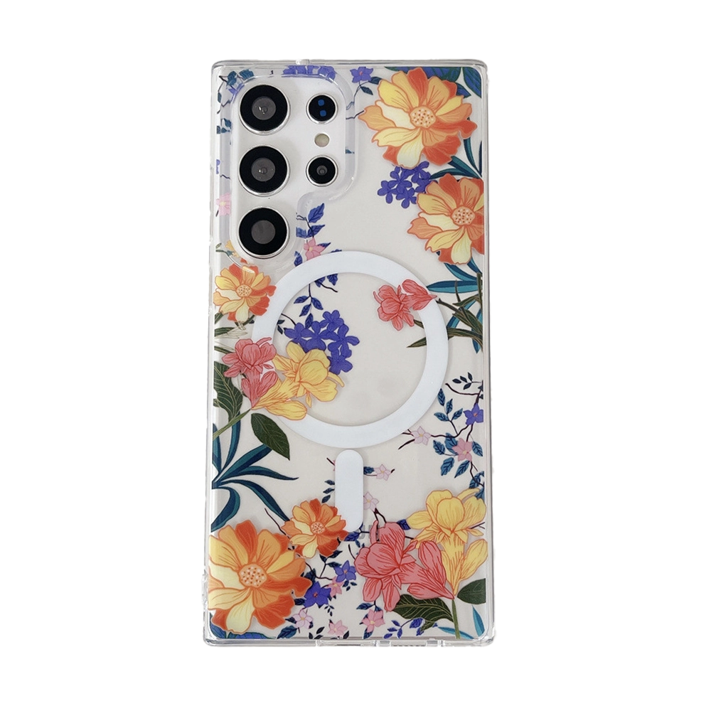 Floral Day | Clear MagSafe Phone Case For Samsung