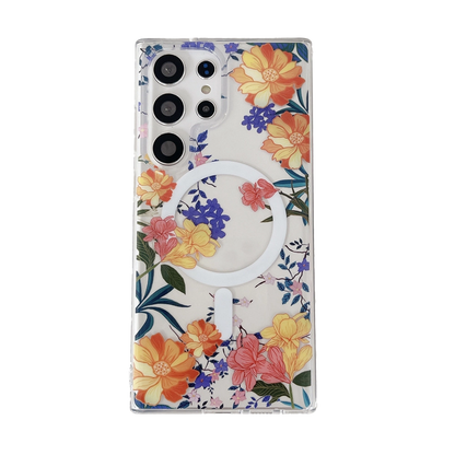 Floral Day | Clear MagSafe Phone Case For Samsung