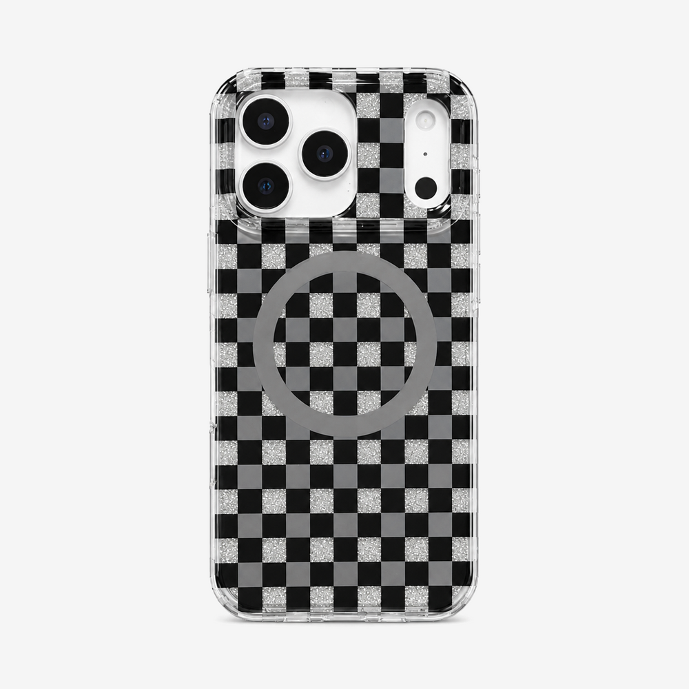 Glitter Chessboard MagSafe Phone Case