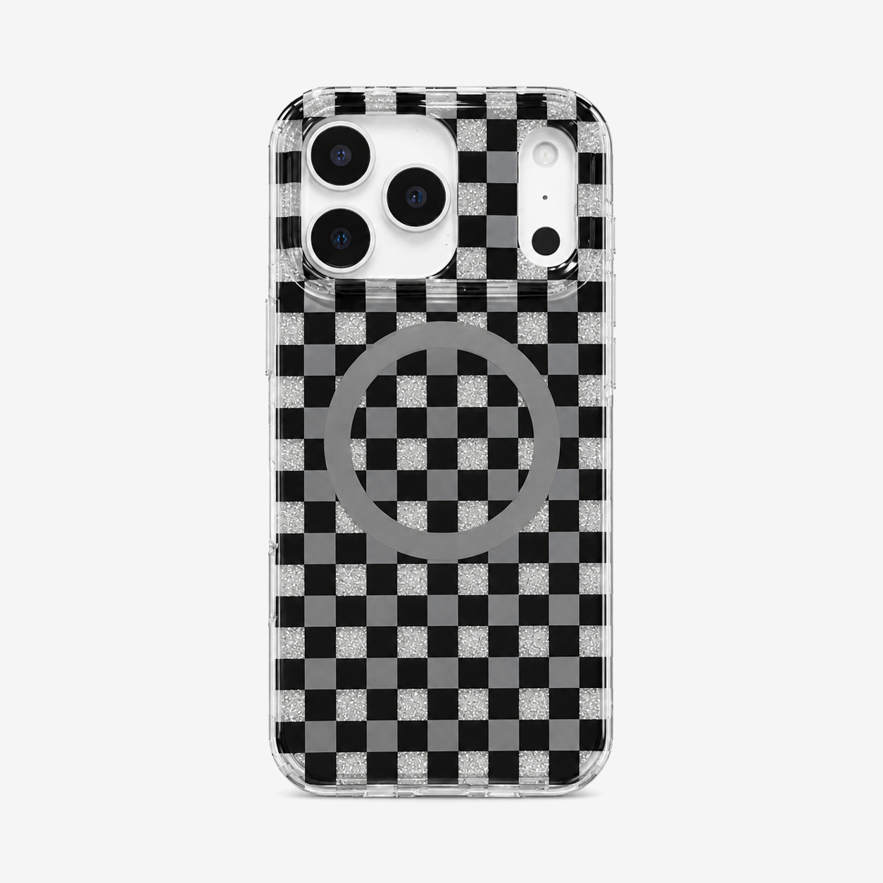 Glitter Chessboard MagSafe Phone Case