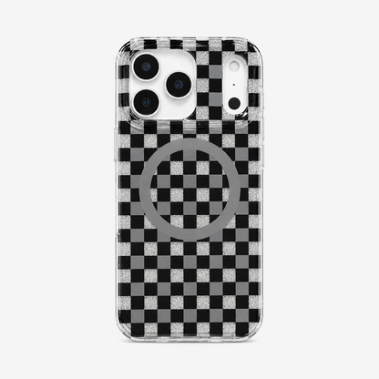 Glitter Chessboard MagSafe Phone Case