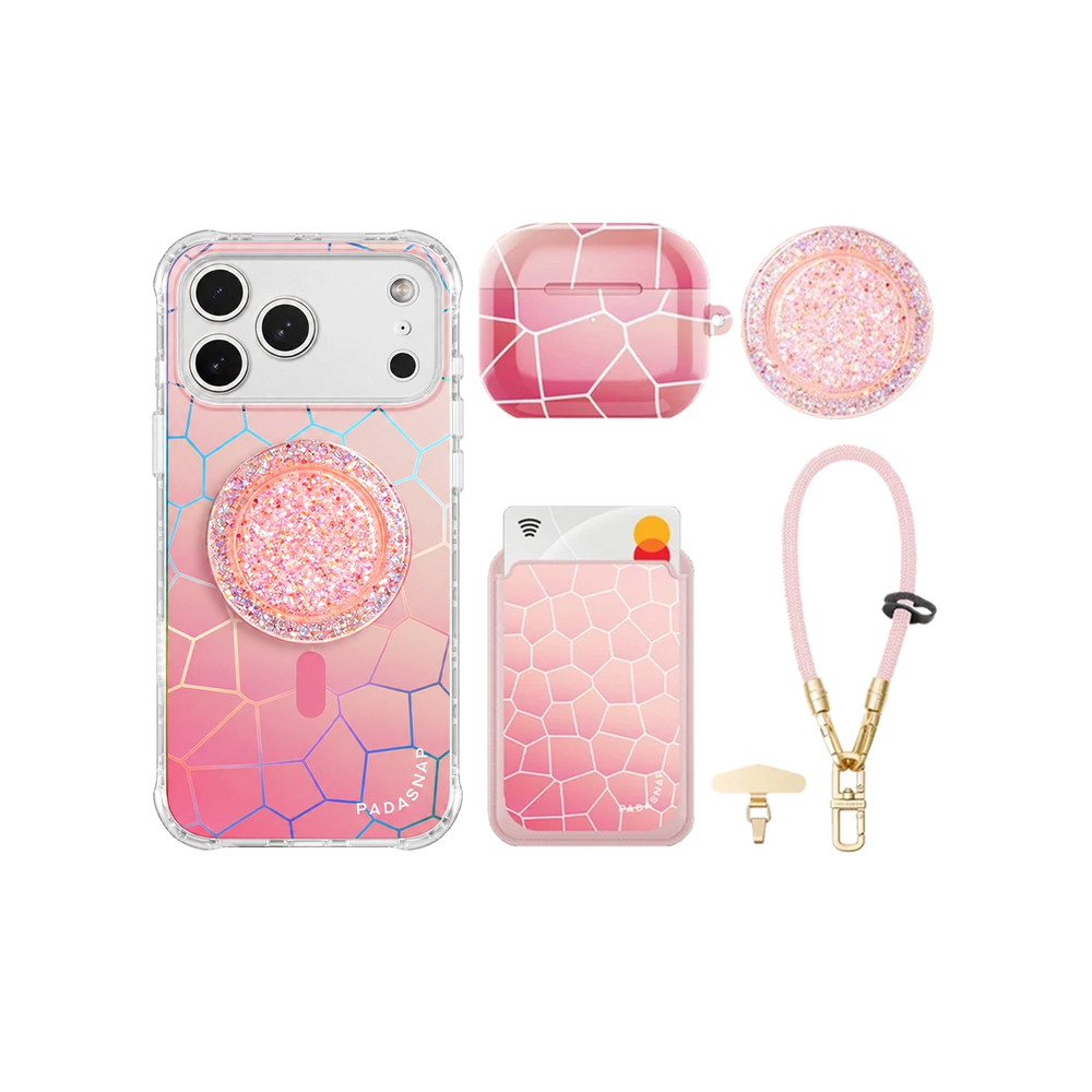Vacay Glow Pink iPhone Bundle Set