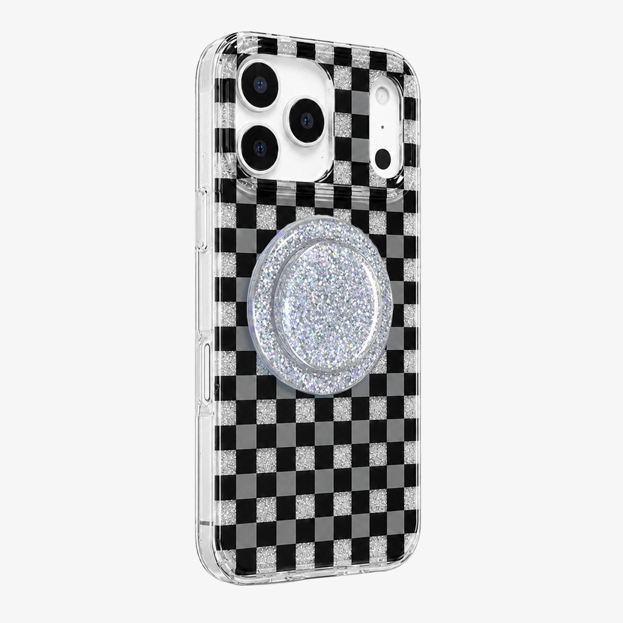 Glitter Chessboard MagSafe Phone Case Grip Set