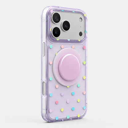 Colorful Dots Clear MagSafe Phone Case Grip Set