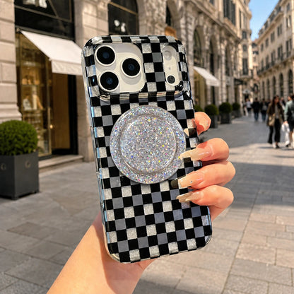 Glitter Chessboard MagSafe Phone Case Grip Set
