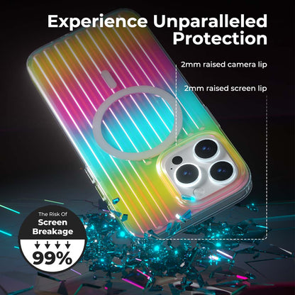 Vibrant Holiday | Laser Rainbow MagSafe Phone Case Grip Set