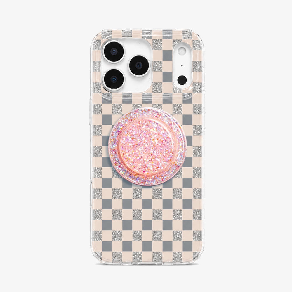 Glitter Chessboard MagSafe Phone Case Grip Set