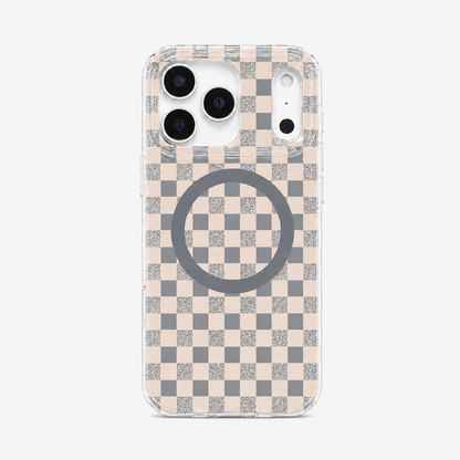 Glitter Chessboard MagSafe Phone Case
