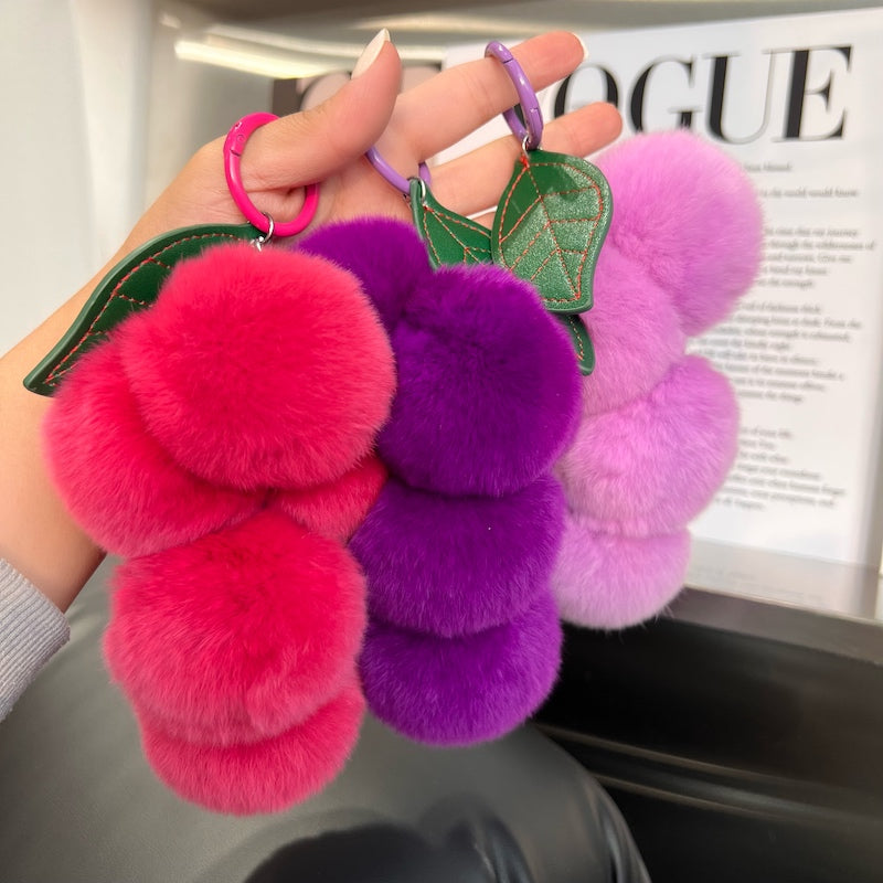 Furry Grape Phone Bag Charm