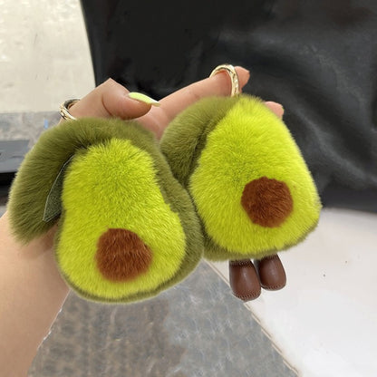 Furry Avocado Phone Bag Charm