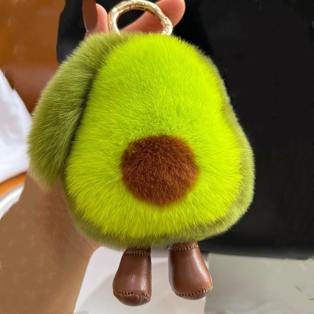 Furry Avocado Phone Bag Charm