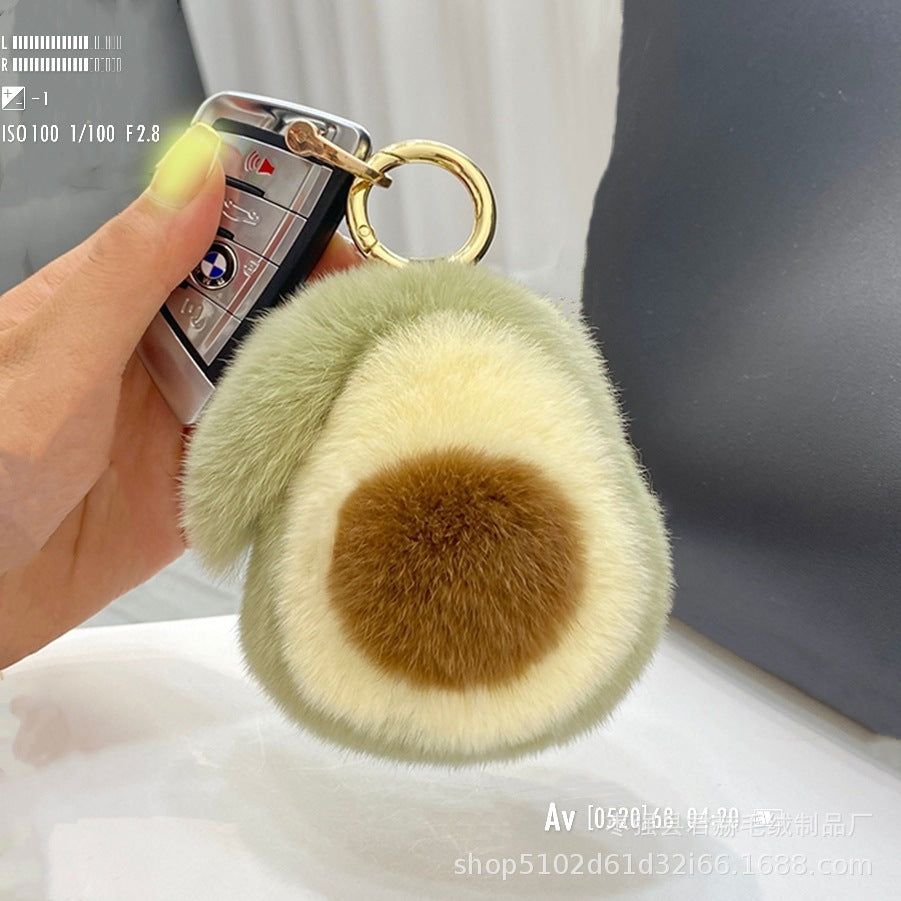 Furry Avocado Phone Bag Charm