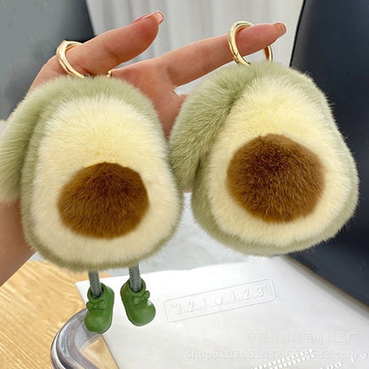 Furry Avocado Phone Bag Charm